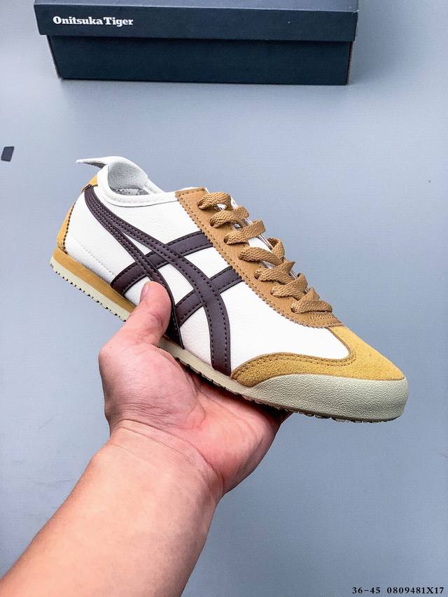 Asics 亚瑟士 Onitsuka Tiger 鬼冢虎 阿斯克斯 皮面原装四联吊牌 中底纸板钢印 日系轻便运动休闲鞋 0809481X17