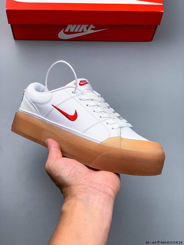耐克 Wmns Nike Court Legacy Lift厚底增高复古松糕鞋 0810115X26
