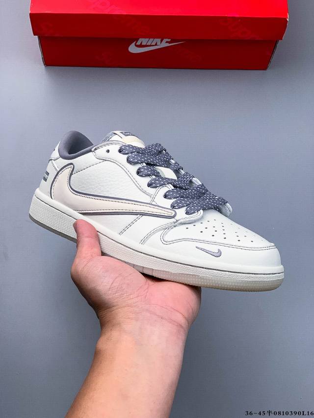 公司级头层！耐克Nike Air Jordan 1 Low Aj1乔1 低帮潮流缓运动休闲板鞋。Aj1 低帮拼接 完美版型真头层牛皮# 内置缓震气垫 原鞋开模