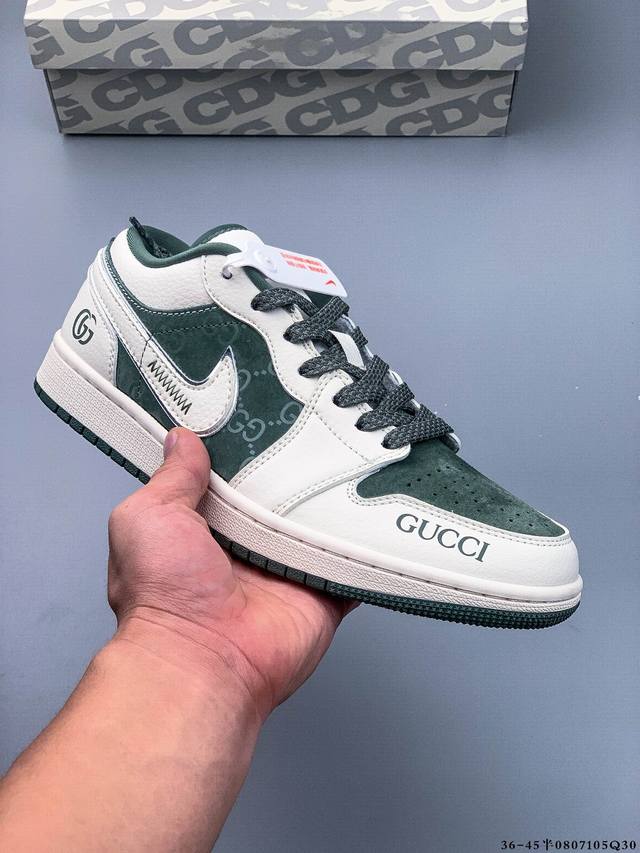 公司级头层！耐克Nike Air Jordan 1 Low Aj1乔1 低帮潮流缓运动休闲板鞋。Aj1 低帮拼接 完美版型真头层牛皮# 内置缓震气垫 原鞋开模