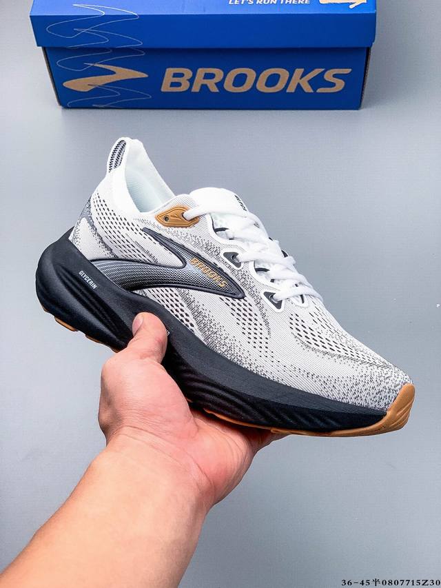 公司级！Brooks布鲁克斯Glycerin甘油22跑鞋男子缓震马拉松氮气慢跑鞋 0807715Z30