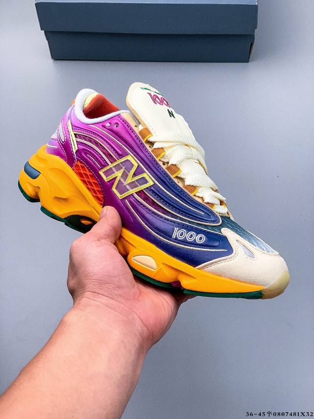 原楦原纸版开发版型#小红书穿搭款式，Nb新百伦New Balance 1000 系列低帮复古老爹风休闲运动跑步鞋 0807481X36