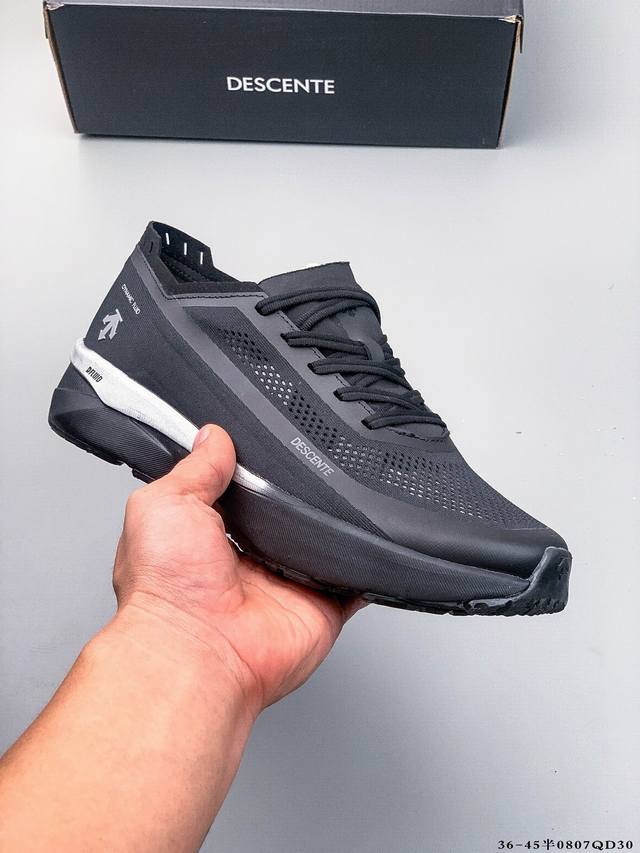 公司级！迪桑特Descente Dynamic Fluid 流体鞋 系带防滑 低帮训练长跑休闲跑步鞋 0807Qd30