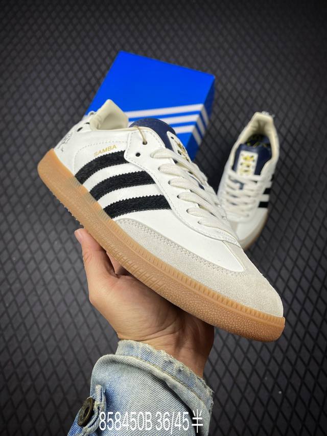 B Adidas Samba Og 德训鞋 高端定制桑巴系列 大厂纯原品质出货 超高清洁度 细节完美 舒适百搭 低帮休闲板鞋 男女同款 货号：Kj5990 码数