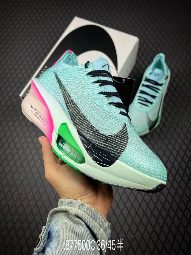 C Nike Air Zoom Alphafly Next% 3 阿尔法飞行3代系列马拉松轻量超跑竞速运动慢跑鞋 货号：Fd8315-400 . 尺码：36 3