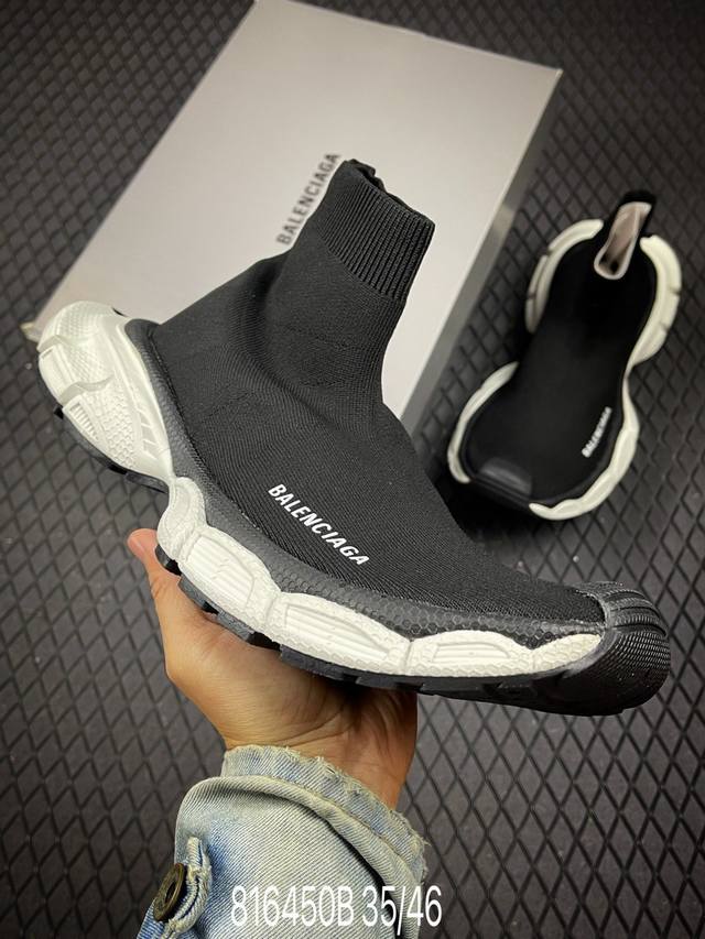 B 法国高端奢侈品牌-巴黎世家钻 Balenciaga 3Xl Sneakers 3+系列低帮复古阔型底姥爹风潮流百搭休闲慢跑鞋男女鞋配件防尘袋及附送鞋带,升级