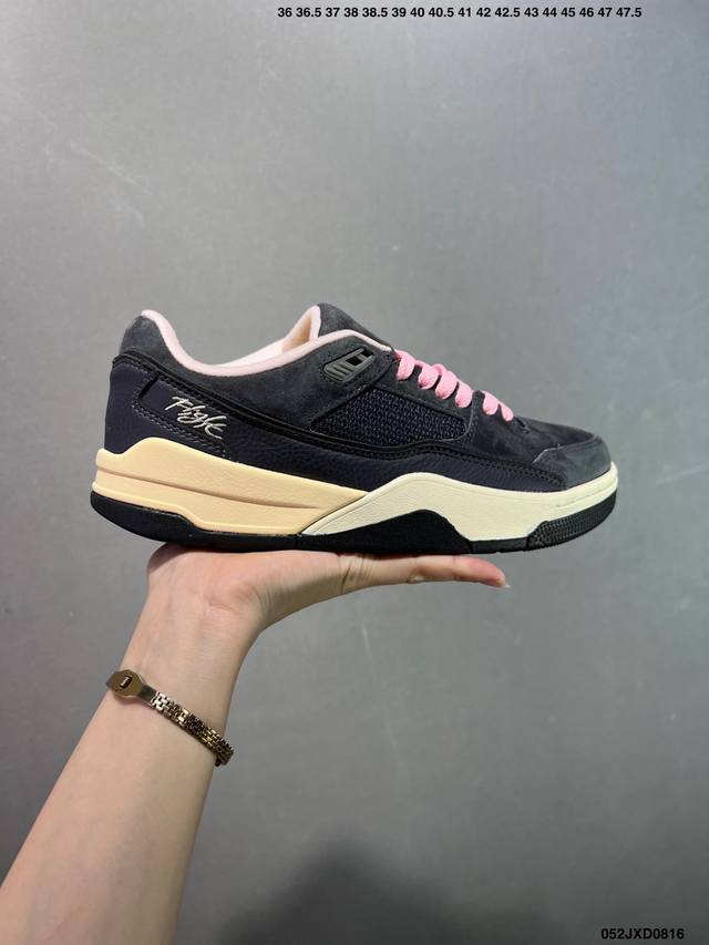 公司级Who Decides War X Nike Jordan Flight Court Ate 搭防滑耐磨 低帮 耐克复古篮球鞋 货号:Hf3255-003