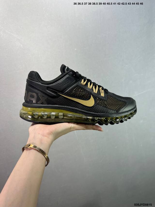 公司级Nk Air Max 2013 经典舒适时尚耐磨透气低帮气垫跑步鞋 554886-600 携时尚设计闪亮回归 出众有型 采用网眼布细节和运动风无缝覆面 助