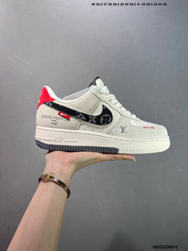 公司级Nike Air Force 1 Low Lv联名 原楦头原纸板 打造纯正空军版型 专注外贸渠道 全掌内置蜂窝气垫 原盒配件 原厂中底钢印、拉帮完美 官方