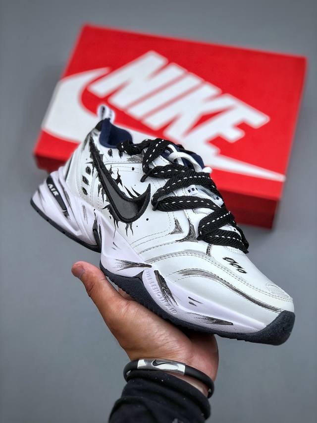 Nike Air Monarch 4 毒液之力 暗影脉冲机能款 定制M2K 黑白熊猫 经典 舒适 休闲 防滑耐磨透气增高 低帮 老爹鞋 定制最早为个人Diy行为