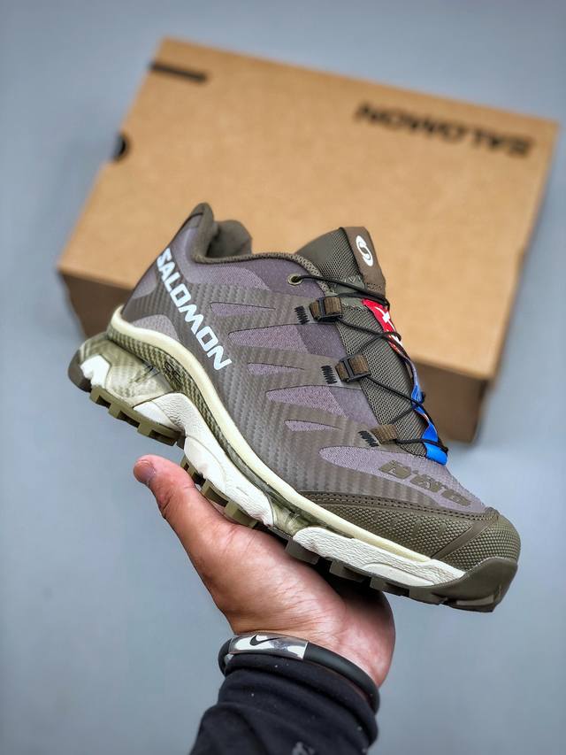 Salomon 萨洛蒙 Xt-4 Og 复古机能跑鞋 卡其色 474425 经典户外产品 将初代Xt 系列越野鞋面与重装徒步Quset 4D中底融合呈现全新产品