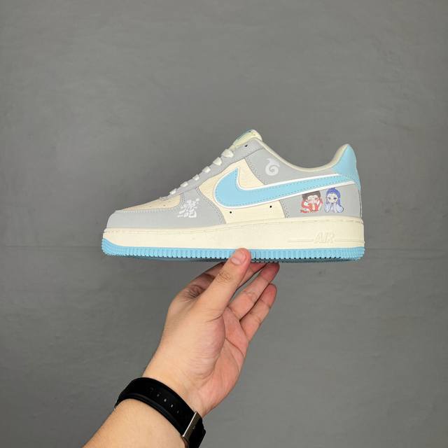 福利特价 Nike Air Force 1 ‘07 Low “哪吒联名 魔丸灵珠”空军一号 低帮 运动鞋 休闲鞋 折边针车 工艺难度大 原楦头原纸板 原装鞋盒