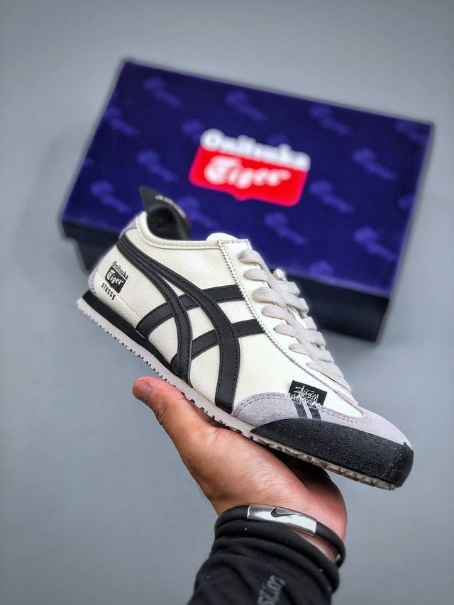 C版 Onitsuka Tiger鬼塚虎 Mexico 66 ‘Diy’定制球鞋系列 防滑耐磨透气轻便 低帮休闲鞋货号：Dl408-135 尺码：36-45 半