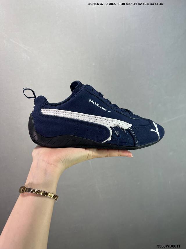 公司级Puma Speedca Og 彪马极速赛车系列低帮德训风拼接复古百搭休闲运动赛车鞋 鞋款从80、90年代赛车手所穿的防火赛车鞋为原型，鞋身线条模仿了赛车