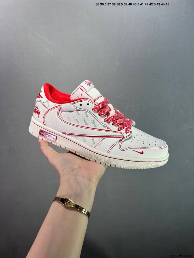 公司级Air Jordan Aj1 Low 低帮系列定制配色Wg8850-012 原厂内置气垫魔块 A模大底 头层小牛皮 鞋舌Aj原厂专用牛津布+Aj专用反口珍