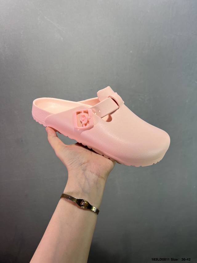 博肯 Birkenstock 拖鞋 广东原产#德国百年知名鞋履品牌 博肯Birkenstock 勃肯#采用质地柔软牛皮绒面材质#中底搭载缓震软木橡胶 其特有的鞋