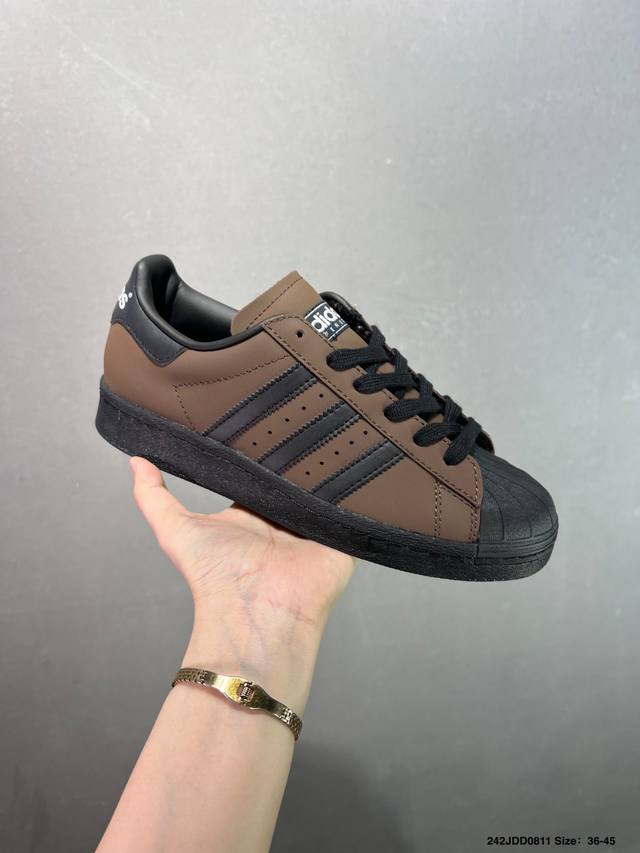 Ad 三叶草 Originals Superstar 82 深棕黑 休闲百搭 减震耐磨 低帮运动板鞋 货号：If9034 尺码:35-45 Id：242Jdd0