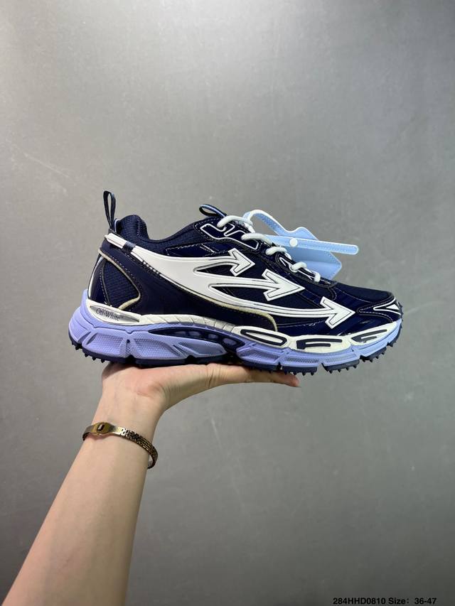 公司级Off-White 新款圆头系带低帮运动小白鞋跑步鞋多色拼色运动休闲鞋 尺码:36-45 Ld:284Hhd0810