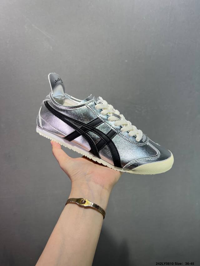 Asics 亚瑟士 男女鞋真标半码制 日产经典老牌-鬼塚虎 Onitsuka Tiger Mexico 66经典墨西哥系列复古经典百搭板鞋休闲运动鞋慢跑鞋 采用