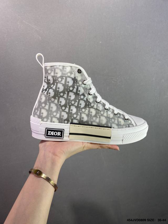 公司级Dior 迪奥高奢品牌广货 S5经典复古台湾进口鱼网纱Cd 重影半透明高弹性鱼纱网面进口橡胶材料组合大底鞋 货号1052246 1050740-79 尺码