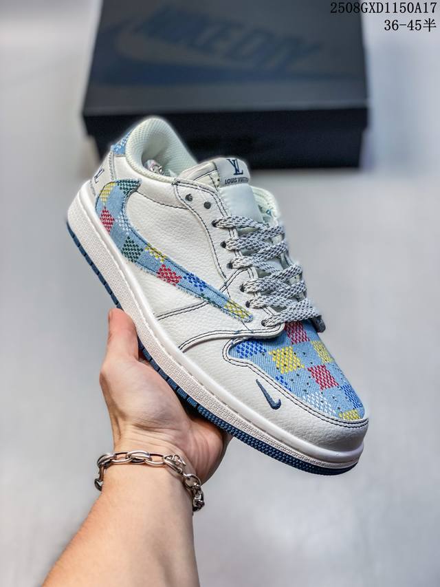 海外限量发售！公司级Nike Air Force 1 '07 Low 古驰联名--藏蓝牛仔 空军一号低帮 运动鞋 休闲鞋 折边针车 工艺难度大 原楦头原纸板 原