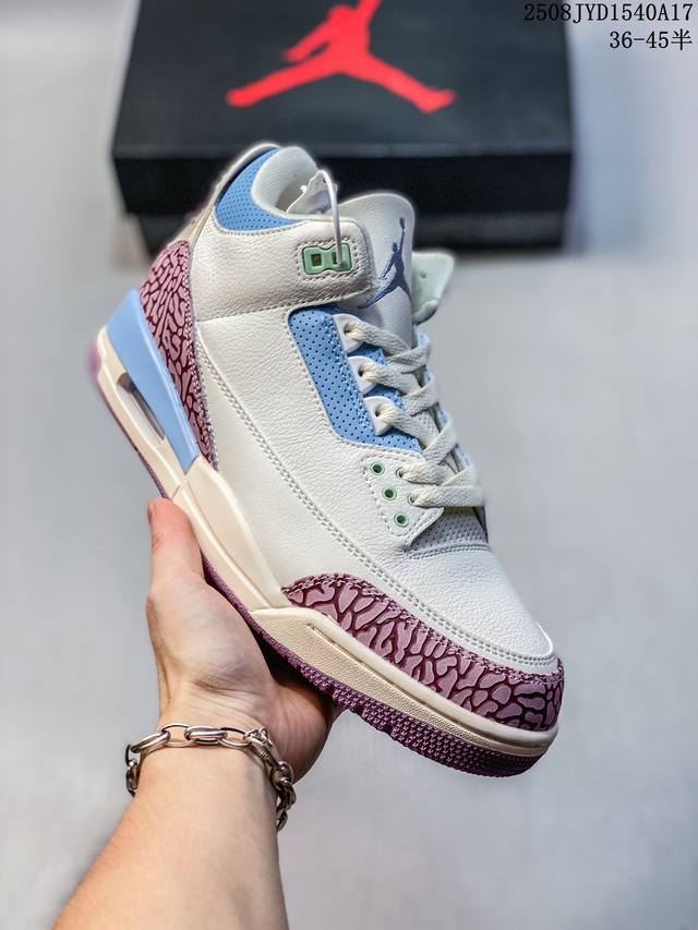公司级Air Jordan 3 Retro 迈克尔 乔丹Aj3代中帮复古休闲运动文化篮球鞋 货号:If4396-100 尺码:36 36.5 37.5 38 3