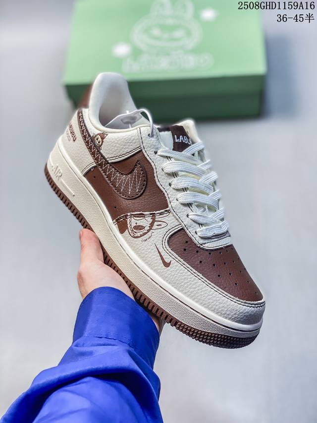 海外限量发售！公司级Nike Air Force 1 '07 Low “米棕拉布布”空军一号 低帮 运动鞋 休闲鞋 折边针车 工艺难度大 原楦头原纸板 原装鞋盒