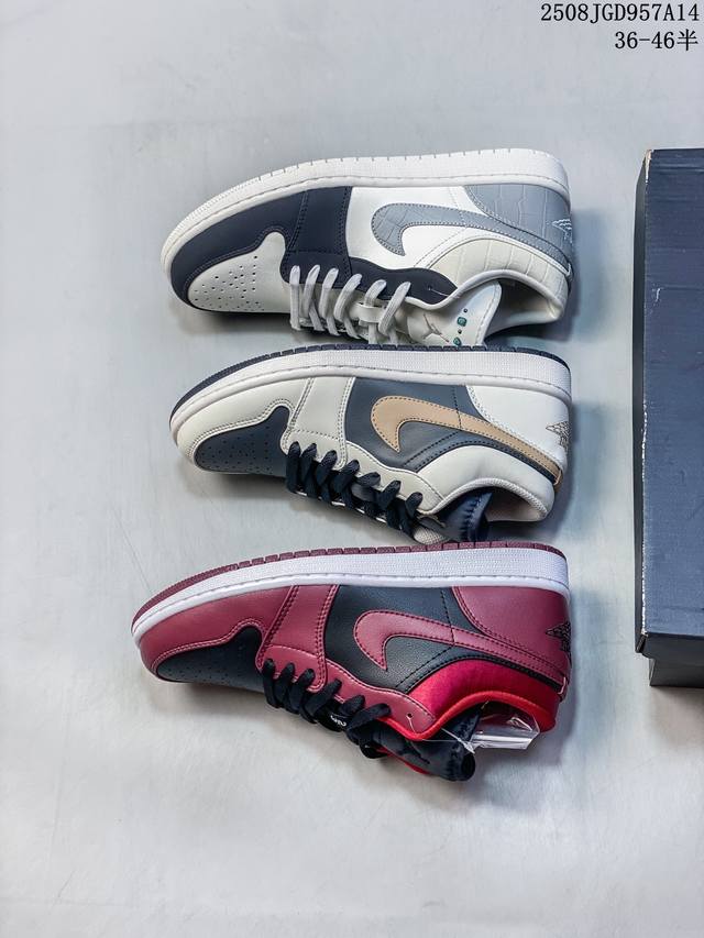 头层公司级真标带半码！ 乔丹Air Jordan 1 Low Aj1 Wh 乔1 低帮复古文化休闲运动篮球鞋。凭借出色的性能和吸睛的外观， Air Jordan