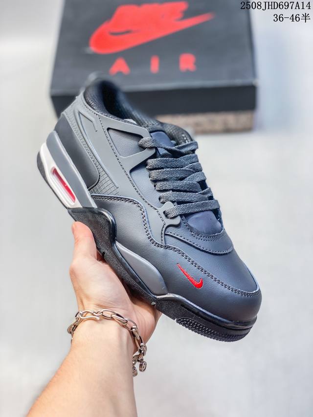 乔丹Jordan Air Jordan 4 Rm 防滑 低帮 复古篮球鞋 此款鞋采用近几年比较流行的版型设计，外观时尚大气。鞋底采用耐磨的材质，穿上它，让您感觉