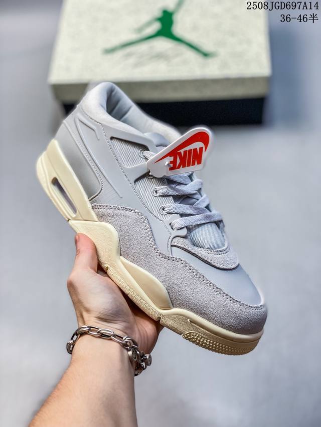 乔丹Jordan Air Jordan 4 Rm 防滑 低帮 复古篮球鞋 此款鞋采用近几年比较流行的版型设计，外观时尚大气。鞋底采用耐磨的材质，穿上它，让您感觉