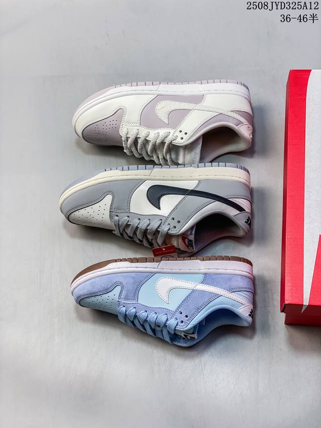 S版 Nike Dunk Low 藕粉白 大厂出品 极力推荐原装头层材料 独家版型蒸餾加工帶來的是更好的视觉和脚感体验大厂纯原品质出货 清洁度 电绣工艺 皮料切