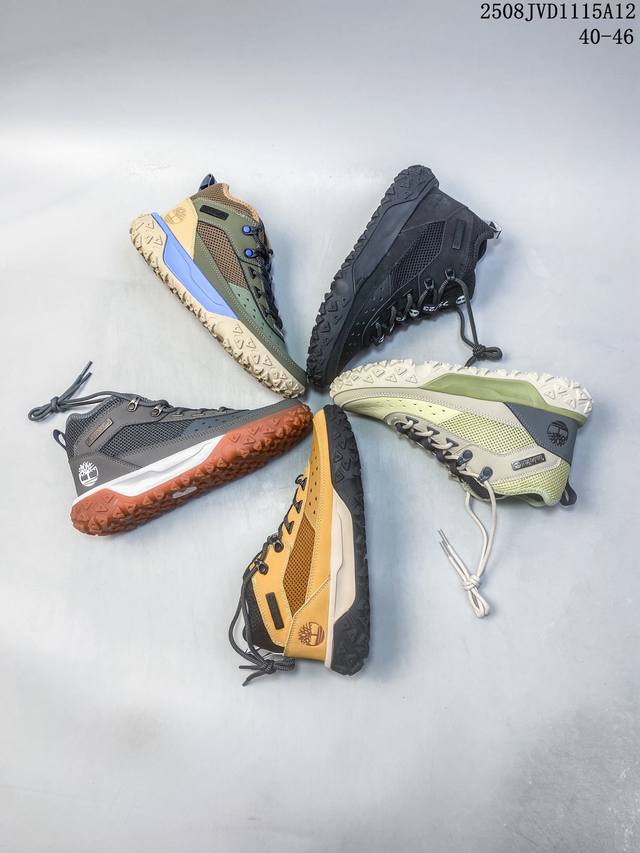 Timberland Green's Tride Motion 6 Low Lace Hkr Boot 天伯伦户外徒步工装高帮休闲鞋 耐磨防滑舒适 织物材质 尺
