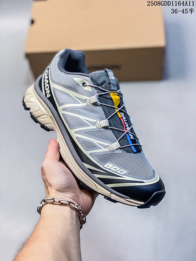 Salomon萨洛蒙 Xt-6 唤山者 Recut Monument Phantom 低帮 户外功能鞋 男女同款 元祖灰 主货号473057 尺码36-45带半