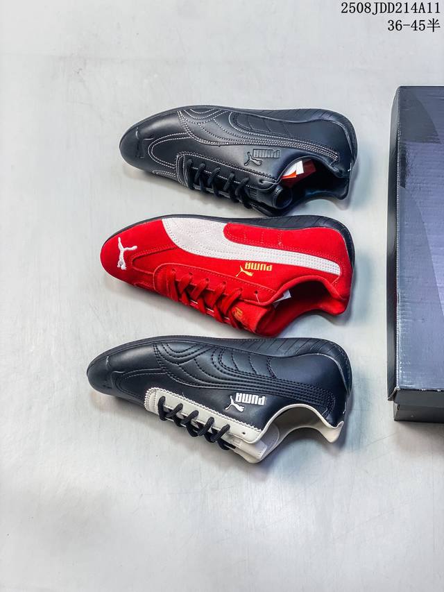 公司级 Puma Speedca Og 彪马极速赛车系列低帮德训风拼接复古百搭休闲运动赛车鞋 鞋款从80、90年代赛车手所穿的防火赛车鞋为原型，鞋身线条模仿了赛