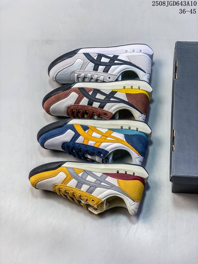 Asics Onitsuka Tiger Tokuten 白绿水晶底 亚瑟士鬼冢虎男女中性复古运动板鞋 轻盈的款式 适合夏天 简单的设定配合修长的线条 Toku