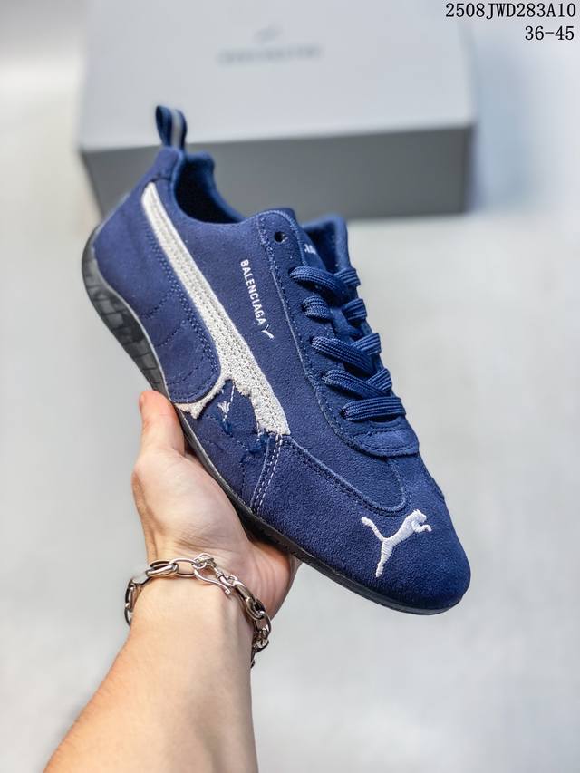 今日彪马联名新款出货 巴黎世家联名款The Open Product X Puma Speedcat 极速赛车系列彪马低帮生活休闲鞋 原装档案原数据纸版楦型 采