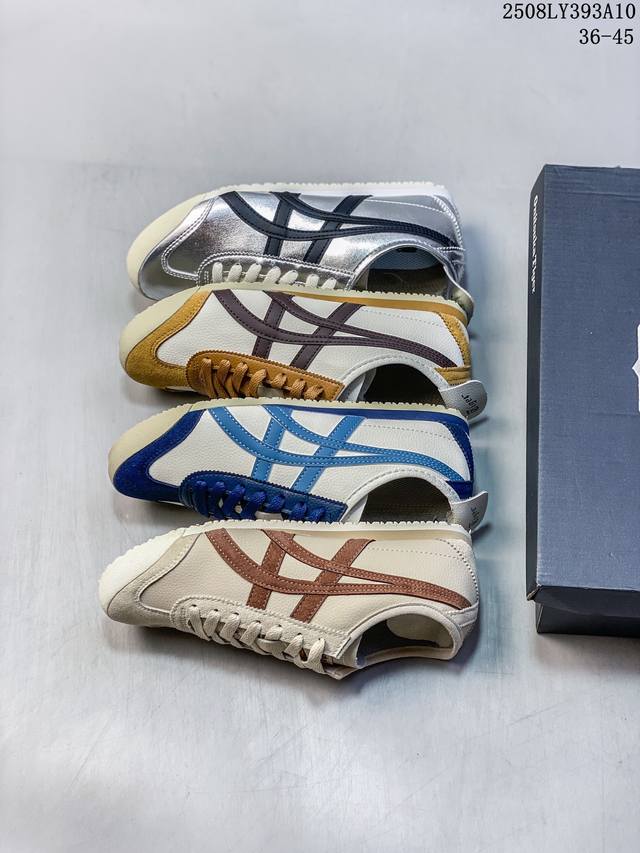 Asics 亚瑟士 男女鞋真标半码制 日产经典老牌-鬼塚虎 Onitsuka Tiger Mexico 66经典墨西哥系列复古经典百搭板鞋休闲运动鞋慢跑鞋 采用