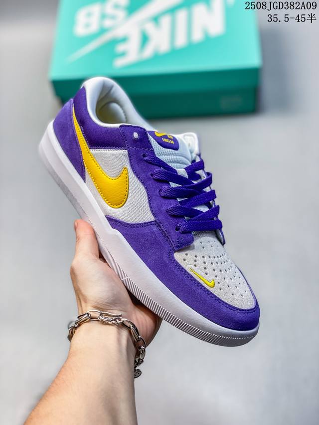 Nike Sb Force 58 Fs-紫金湖人 硫化杯底 原楦版型 独家私模 融入打孔设计 独家独立真半码 35.5起 帆布和麂皮绒面制成 浓浓复古年而不腻
