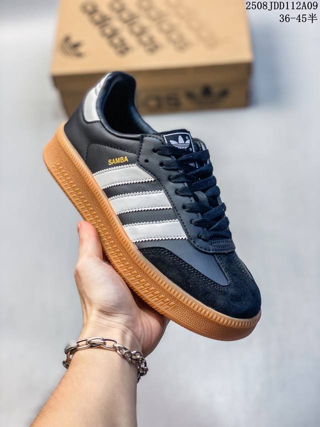 阿迪达斯三叶草Adidas Originals Sambax Xlg桑巴舞系列绅士德训足球风百搭低帮休闲运板鞋 货号:Ie1379 尺码:36 36.5 37