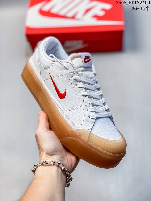 Nike耐克Court Legacy女子学生百搭厚底增高休闲板鞋Fv5526- 尺码：如图 编码：08Jhd122A09