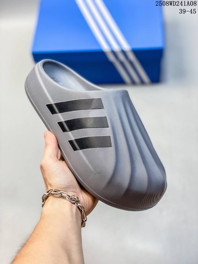 Adidas Originals Adifom Superstar Mule 柔软舒适 防磨防滑包头拖鞋 男女同款 黑色 尺码：如图 编码：08Wd241A08