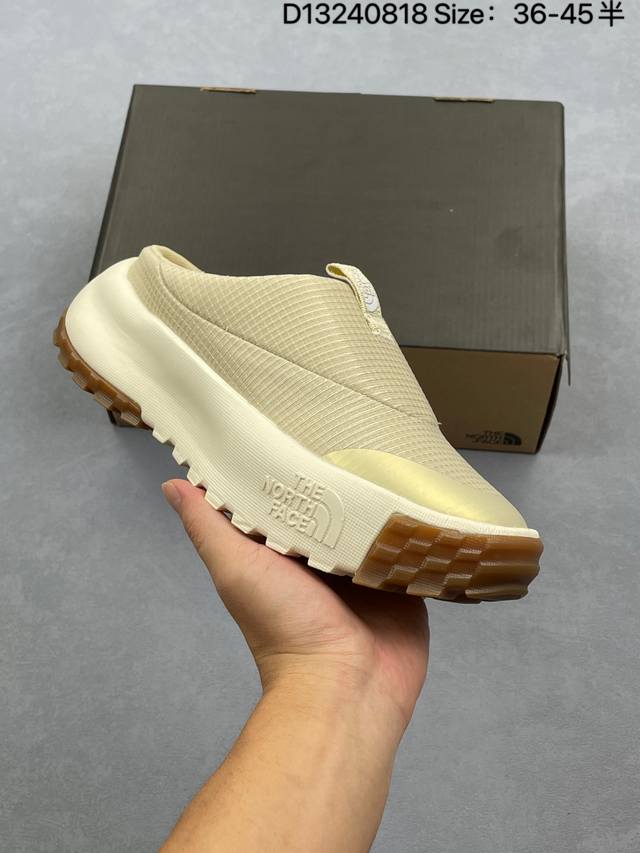 户外轻旅者鞋履,著名户外品牌-一脚蹬北面 The North Face Never Stop Mules 绝不放弃系列穆勒风低帮轻量厚底户外风半拖休闲运动鞋 货