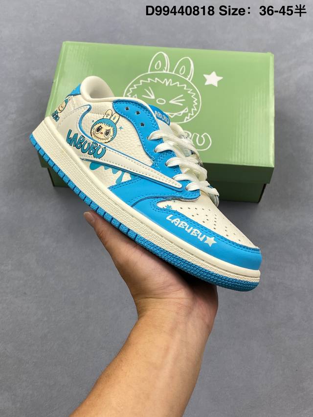 公司级Nike Air Jordan 1 X Travis Scott Aj1倒勾 乔一倒钩 ‘Diy’定制 耐克 低帮文化篮球鞋 完美品质出货 细节如图所示