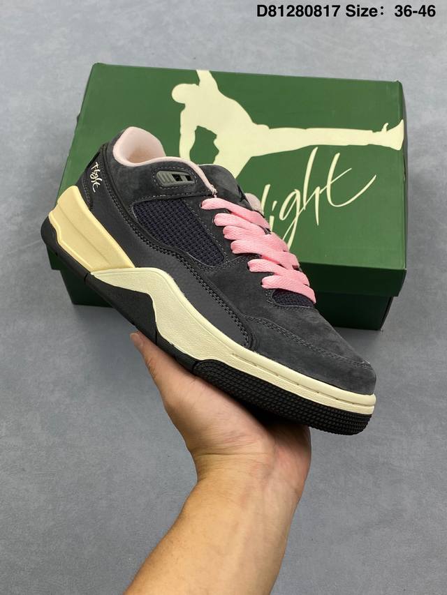 耐克 Who Decides War X Nike Jordan Flight Court Ate 搭防滑耐磨 低帮 耐克复古篮球鞋 货号:Hf3255 201