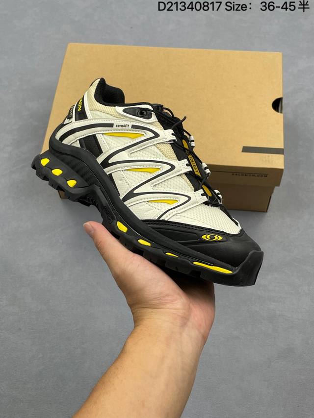 公司级Salomon萨洛蒙 Xt-Quest 探索者系列户外越野跑鞋 鞋面采用Sensifit贴合技术 全方位贴合包裹脚型 鞋跟部鞋底牵引设计 提供强大的抓地性