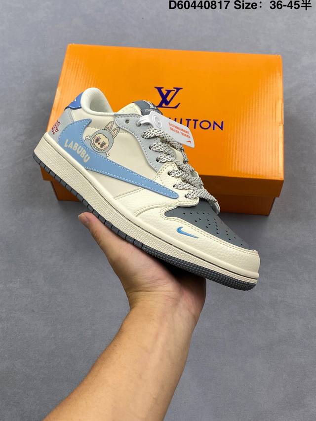 Aj1倒勾Travis Scott X Air Jordan 1 ” Reverse Mocha “ Aj1乔1 Ts 闪电 联名倒钩 低帮文化篮球鞋 货号:H