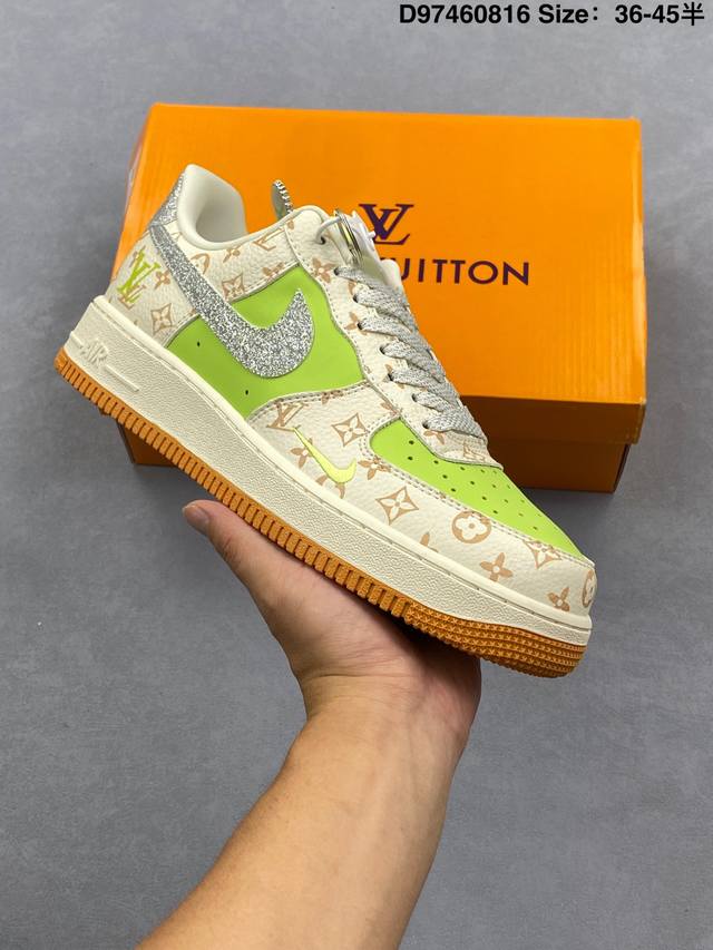 海外限量发售！公司级Nike Air Force 1 '07 Low “川久保龄联名 猪八绿勾”空军一号 低帮 运动鞋 休闲鞋 折边针车 工艺难度大 原楦头原纸