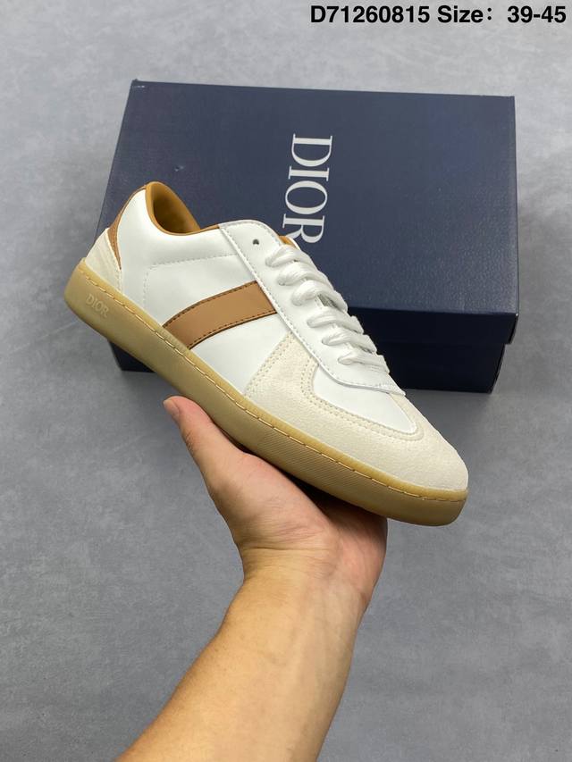 Dior 迪奥高奢小白鞋 德训鞋 男女鞋 彰显高级气质 Dior 运动鞋低帮系列复古百搭休闲鞋 厚底增高时尚慢跑鞋 罗马风板鞋平底潮鞋 3Sn328Rhh069