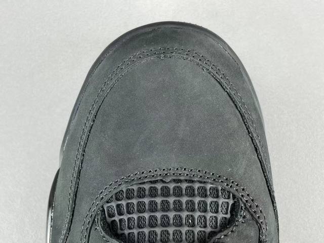 渠道优势 ！ 纯原 Aj4 Jordan Air Jordan 4 黑猫 绒面革 中帮 复古篮球鞋 男女同款 黑色 尺码36-47.5 货号Fv5029-010