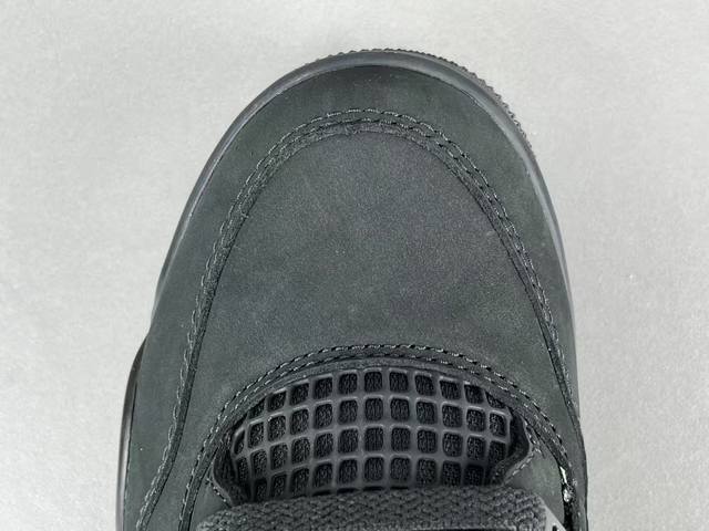 渠道优势 ！ Og版 Aj4 Jordan Air Jordan 4 “Black Cat”时尚舒适 防滑耐磨 中帮 复古篮球鞋 男女同款 黑色 尺码36-47